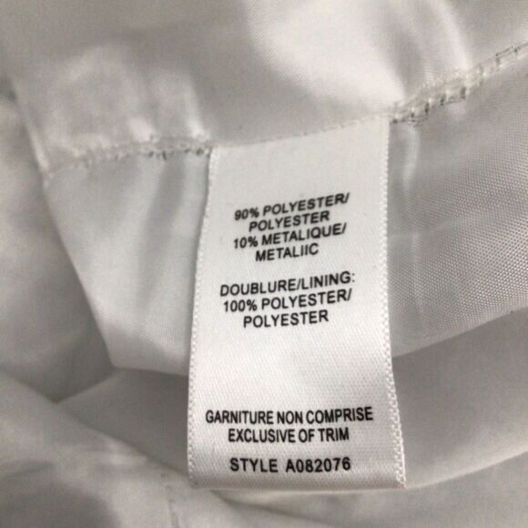 Jacob Dress Jewels Crystal Incrusted Embellishments White Silver Dress XS - Picture 8 of 14